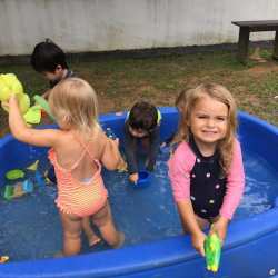 Beating the heat with water guns!
