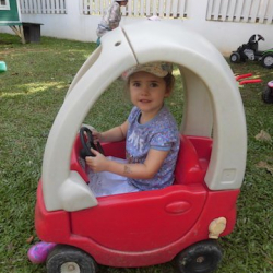 Anna at the wheel