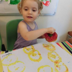 Sophie printing with a Red Pepper!