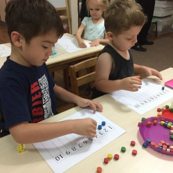 William & Alex working on counting.