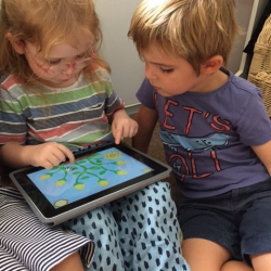 Zoe & Matthew have 5 minutes phonics fun on the iPad.