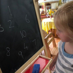 Bee working on her numbers.