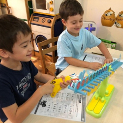 William and Daniel have fun with counting!