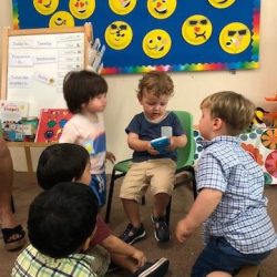 Gus sharing his toy phone for show and tell!