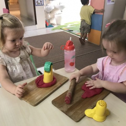 Creating shapes with playdough!