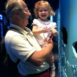 Rose and her grandpa having a good time!