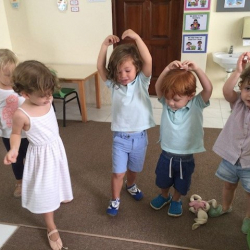 Florence teaching us some ballet moves for show and tell!