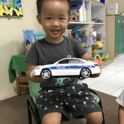 Jeff with his favourite car for show and tell!