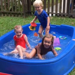 Bee, Bella, and Otto had fun at Splash Time!