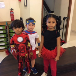 Ravi, Johnny, and Avyanna looking great for Halloween!