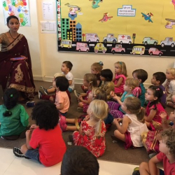 We enjoyed listening to a story about Diwali.