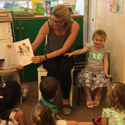We very much enjoyed listening to our Mystery Reader – Claudia's mum – read to us about a tiger who came to tea.