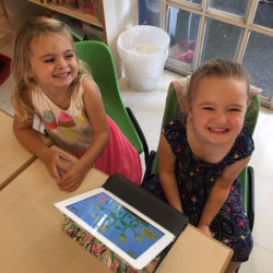 Katie and Matilda helped each other learn how to play our new Jolly Phonics letter sound game.