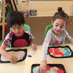 Aiden and Ariel worked hard on their jellyfish.