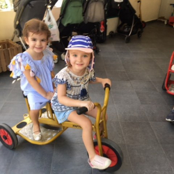 Matilda and Florence enjoyed fun bike play!