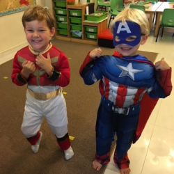 Superheroes Max and Eddie!!