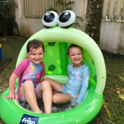 Claudia & Matilda cool off during splash time.