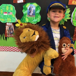 Don't worry Ms.Gail I've locked up the lion & the monkey! Said police Max.