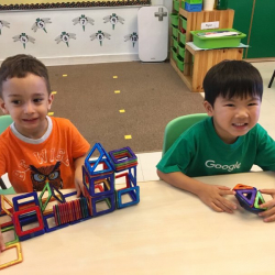 Both Lorenzo and Samuel made terrific creations with the magnet activity!