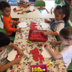 Making mosaic apples for letter A!