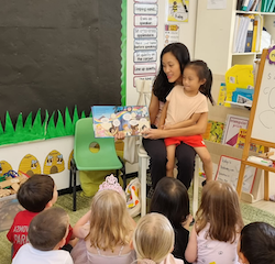 Enjoying time with Lucy’s mummy!