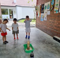 Oscar’s Coke and mentos experiment .