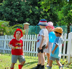 Children love running around the garden.