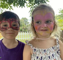 Face painting.