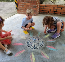 Outdoor colouring.