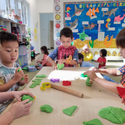 Playing with playdough!