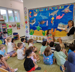 Reading with Miss Cei cei.