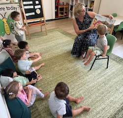 Hugo’s Grandma was our mystery reader!