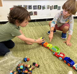 Benji working on his counting 1-10 .