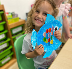 Cassie & her rainbow fish!