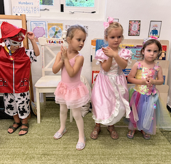 Dancing to ten little fishes song!