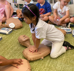 Ena performing CPR!