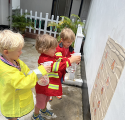 Firefighters Alex, Henry & Hugo helped put out the flames!