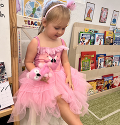 Izzy's show and tell - F for Flamingo