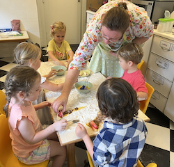 We are making tasty apple pie! Thanks, Caroline!