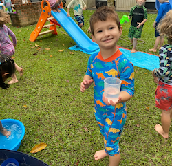 Enjoying splash time!