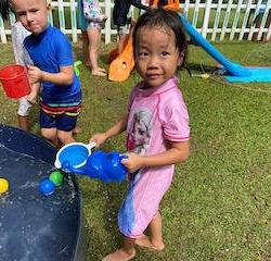 Eve enjoying splash time.