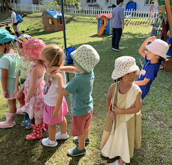 Getting ready for sports day.