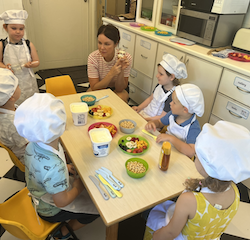 Making Yogurt Parfait with Vivi’s mom Kate!