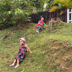 Tae Yool & Eve enjoying the garden