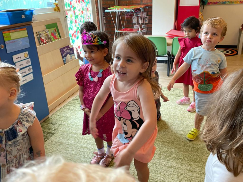 Mia dancing, singing and having fun!