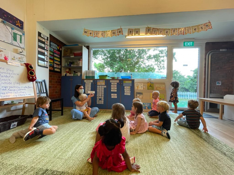 Morning circle time.