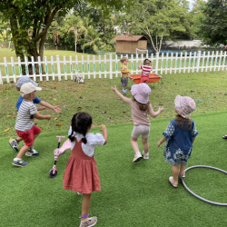 Catching bubbles and having so much fun!