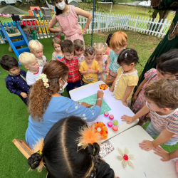 Learning about Rangoli art!