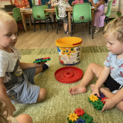 Monty and Dylan playing together.