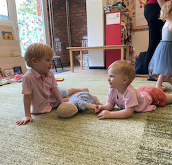 Asher and Thomas playing together.